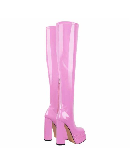 Platform Chunky High Heel Thigh Boots
