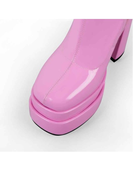 Platform Chunky High Heel Thigh Boots