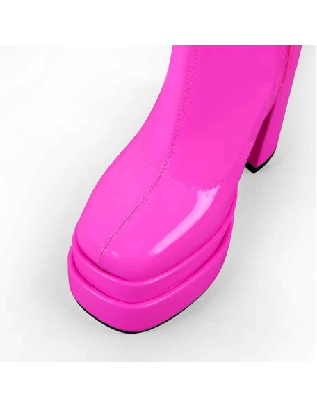 Platform Chunky High Heel Thigh Boots