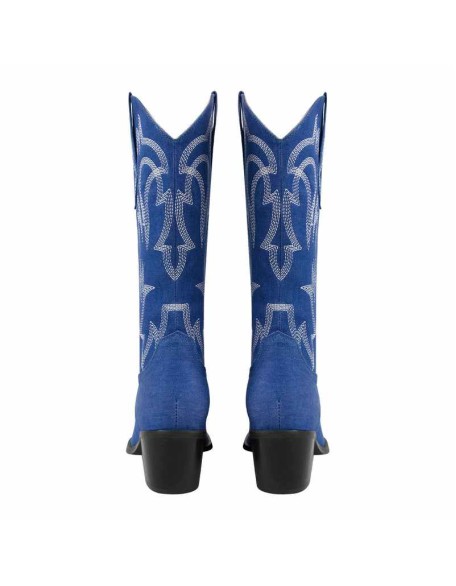 Embroidery Mid-Calf Cowboy Boots