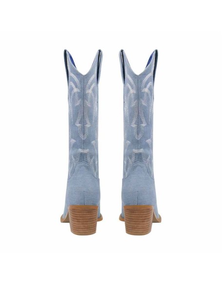 Embroidery Mid-Calf Cowboy Boots