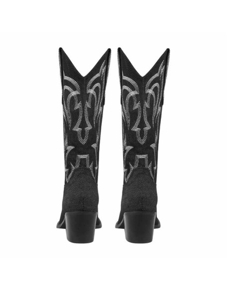 Embroidery Mid-Calf Cowboy Boots