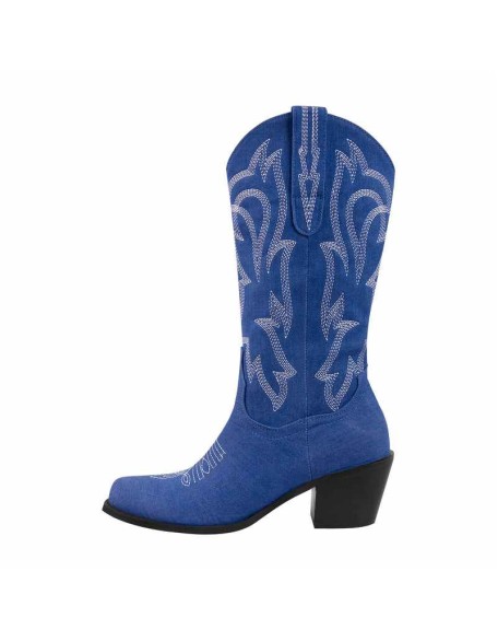 Embroidery Mid-Calf Cowboy Boots