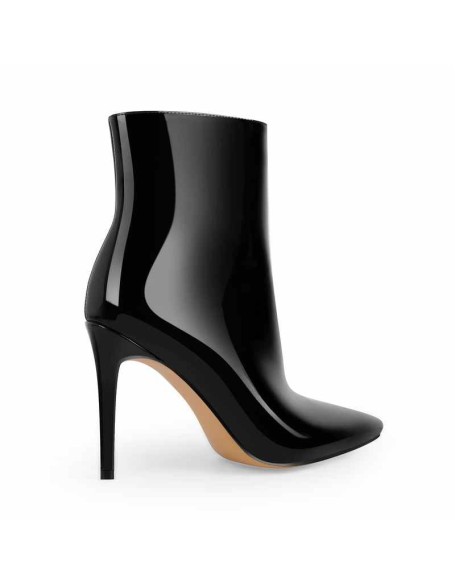 Pointed Toe Stiletto Patent Ankle Boots