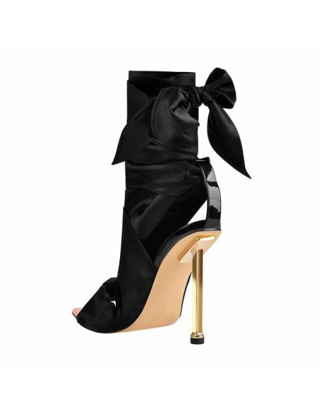 Pointy Open Toe High Heel Lace up Sandals