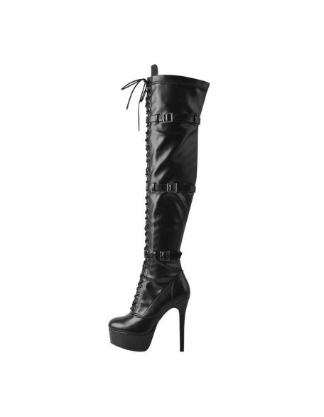 Platform Lace-Up Over The Knee Thigh Boots