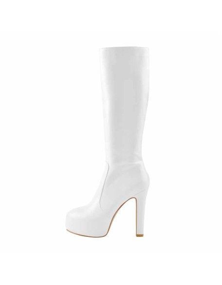 Platform High Heel Zipper Knee High Boots