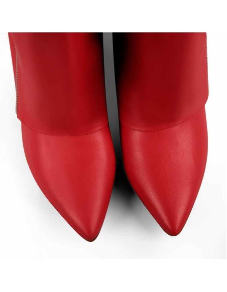 Pointed Toe Side Tassel Zipper Fold Over Boots
