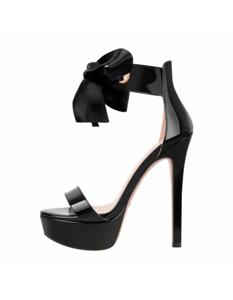 Single Band Ankle Strap Platform Stiletto Sandals