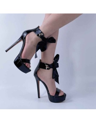 Single Band Ankle Strap Platform Stiletto Sandals