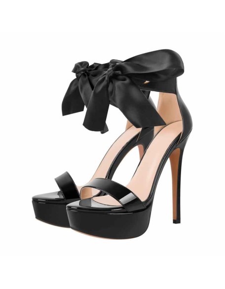 Single Band Ankle Strap Platform Stiletto Sandals