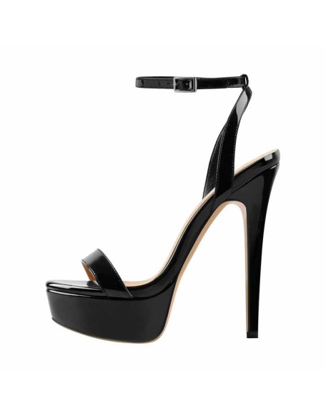 Single Band Ankle Strap Platform Stiletto Sandals