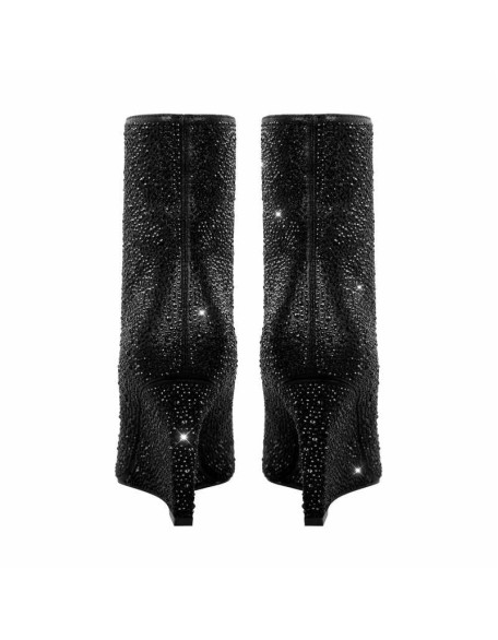 Rhinestone Wedge Heel Ankle Boots