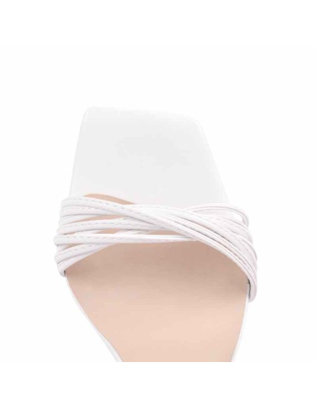 Square Toe Lace up High Heel Sandals