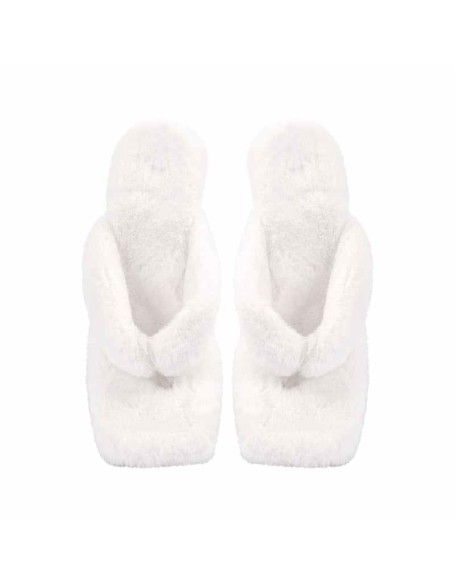 Sherpa Flip Flops High Heel Sandals