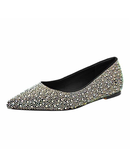 Pointed Toe Rhinestones Flats