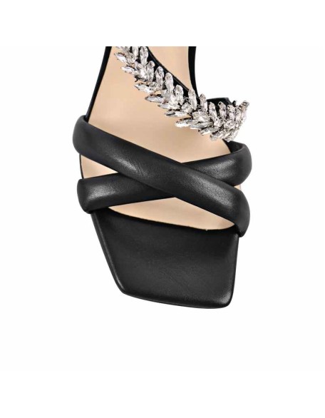 Rhinestone Lace up Strappy Sandals