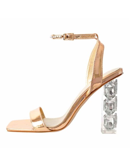 Ankle Strap Rhinestone High Heel Sandals