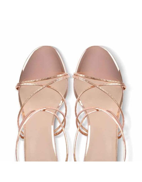 Open Toe Lace-up Chunky Sandals