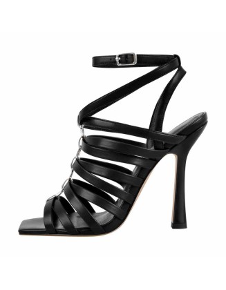 Open Toe Gladiator Hoof Heels Sandals