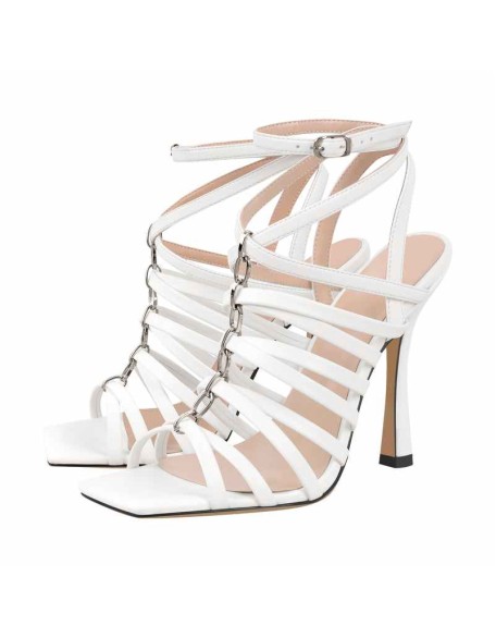 Open Toe Gladiator Hoof Heels Sandals