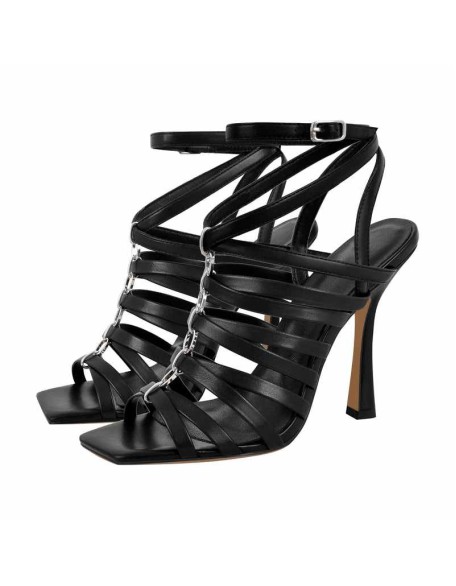 Open Toe Gladiator Hoof Heels Sandals