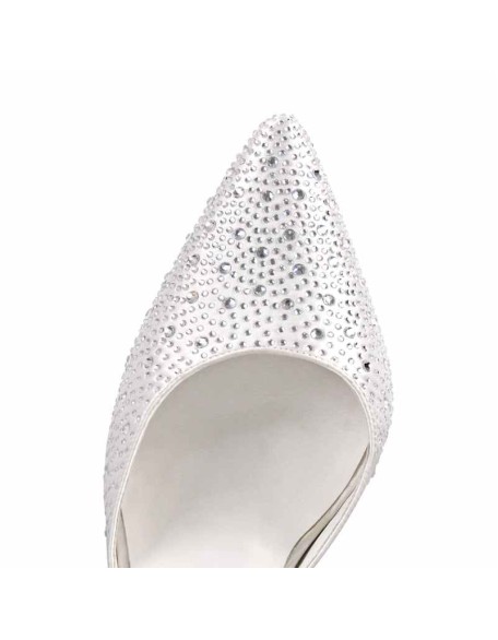 Rhinestone Two-Piece Ankle Strap Stiletto Pumps
