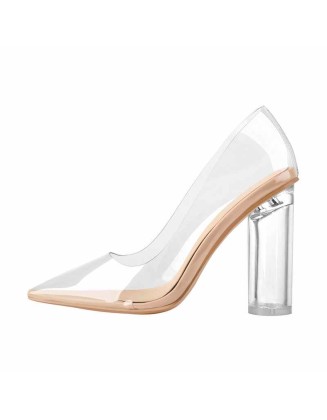 Pointed Toe Clear High Heels Pumps