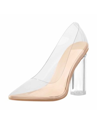 Pointed Toe Clear High Heels Pumps