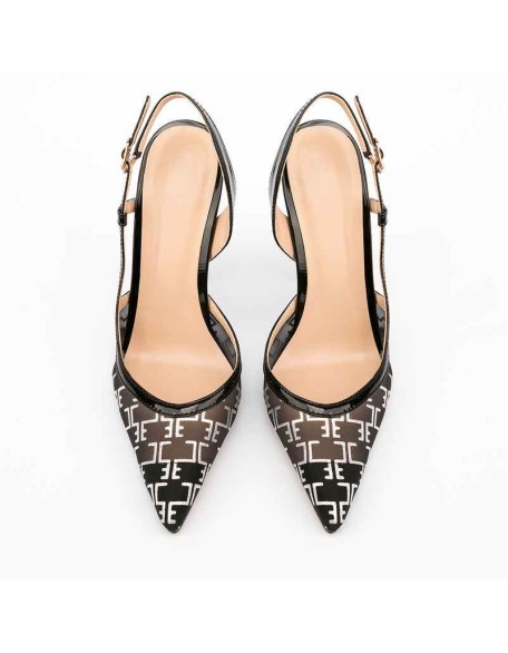 Mesh Pointed Toe Slingbacks High Heel Pumps