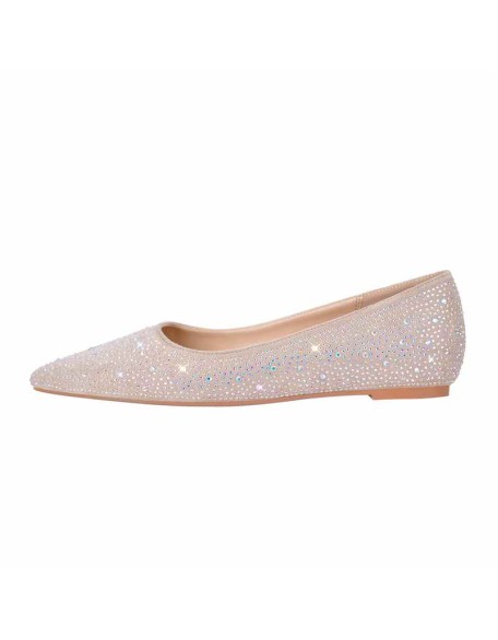 Rhinestone Pointed Toe Flats