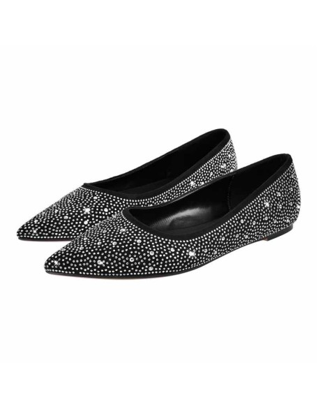 Rhinestone Pointed Toe Flats