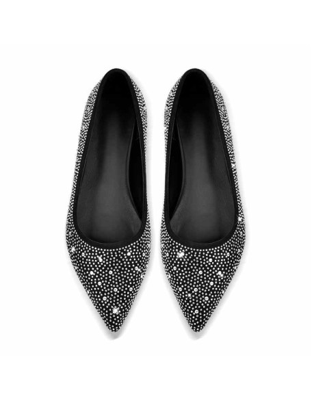 Rhinestone Pointed Toe Flats