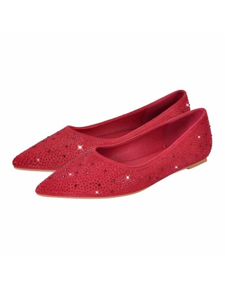 Rhinestone Pointed Toe Flats