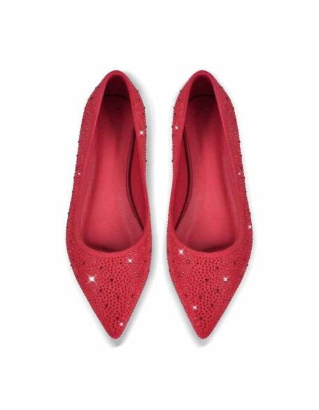 Rhinestone Pointed Toe Flats