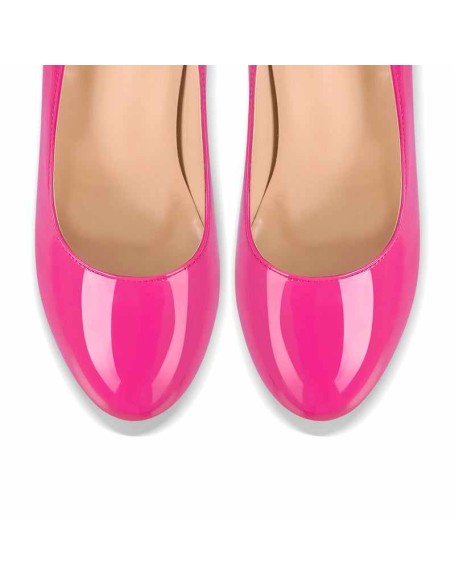 Round Toe Ankle Strap Platform Stiletto Pumps