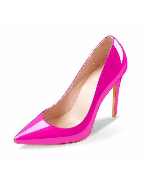 Rose Red Pointed Toe High Heel Stiletto Pumps
