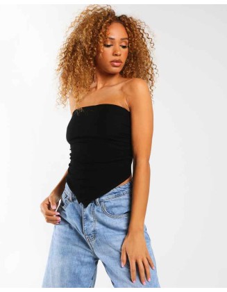 Amber x Public Desire Scarf top in black