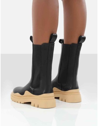 Oakley Black and Butter Chunky Sole Ankle Boots