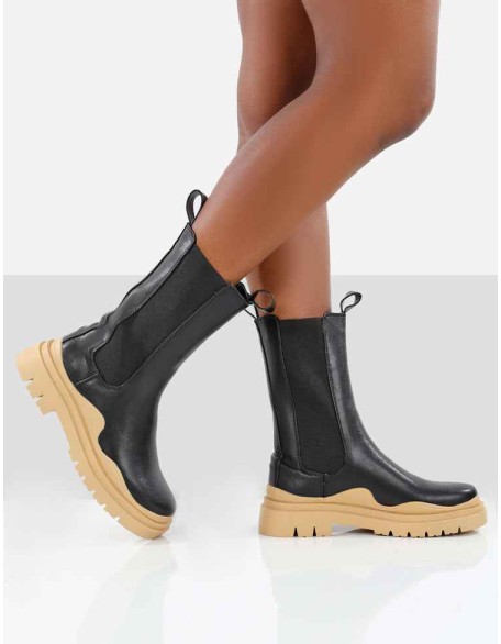 Oakley Black and Butter Chunky Sole Ankle Boots