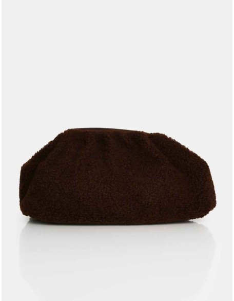 Compatible Brown Teddy Clutch Bag