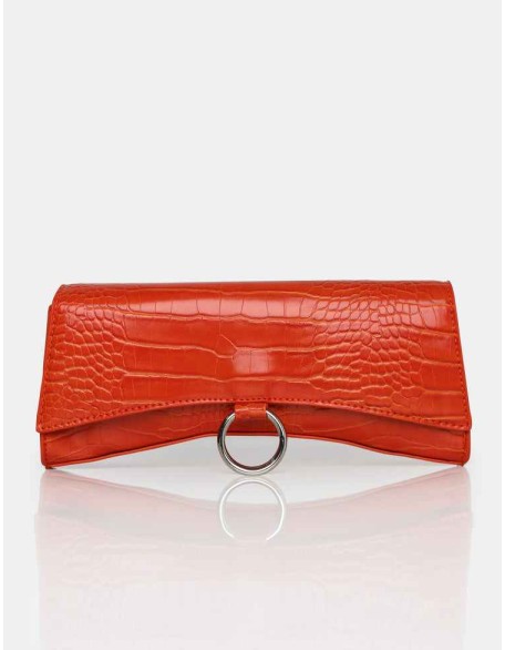 The Kemi Orange Arched Crossbody Mini Handbag