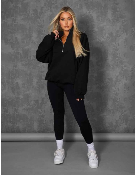 Kaiia Premium Rib Seamless Leggings Black