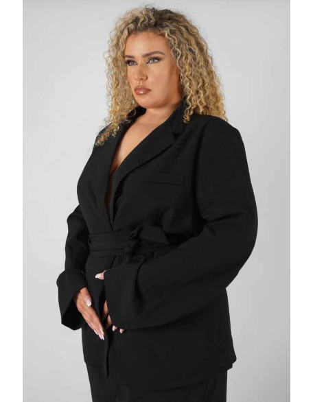 Curve Obi Belt Blazer Black