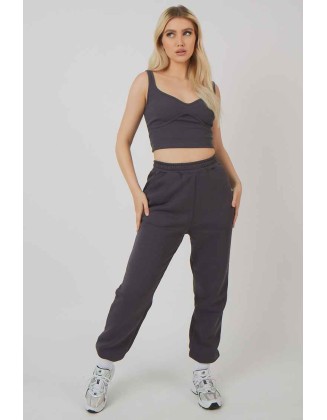 Underbust Longline Top Dark Grey