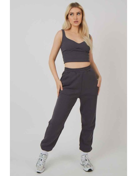 Underbust Longline Top Dark Grey