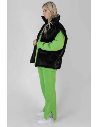 High Shine Holographic Gillet Black