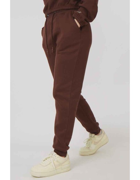 Oversized Fit Seam Front 90S Joggers Chocolate