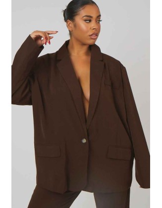 Curve Dad Blazer Chocolate
