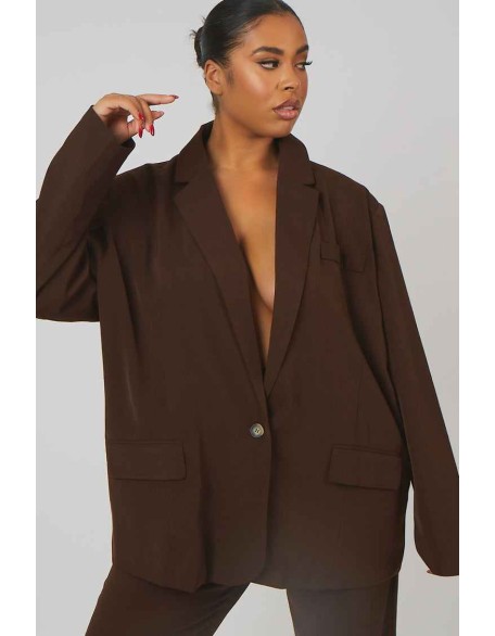 Curve Dad Blazer Chocolate